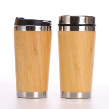 Eco-friendly custom logo drinkware Stainless Steel 450ML/16OZ Bamboo Mug